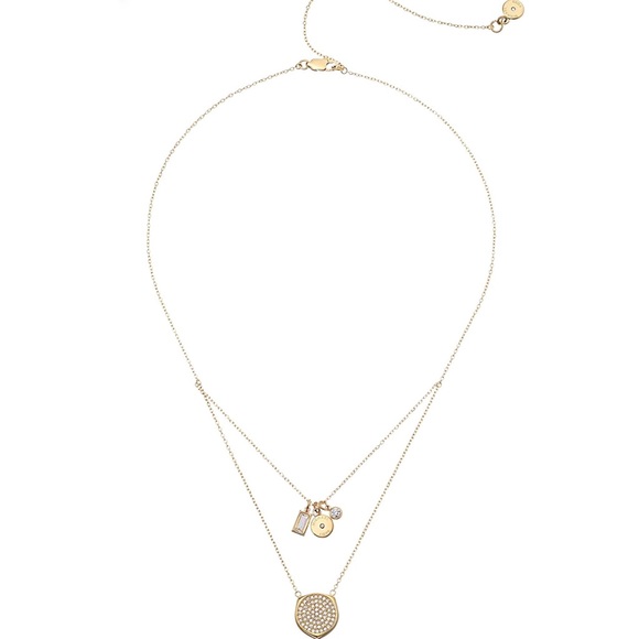 MK Beyond Brilliant 2-Layer Gold Tone Necklace NWT - Picture 1 of 5